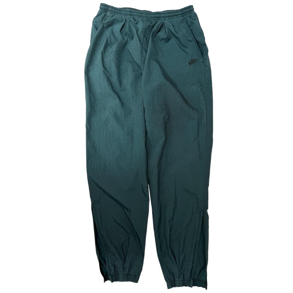 Nike Nylon Track Pants Mens Medium Green Vintage Windbreaker Bottoms